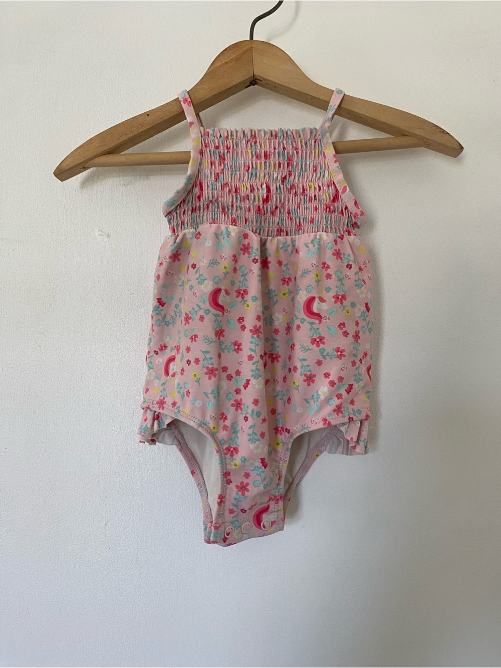 Baby Girl Pink Floral swimsuit